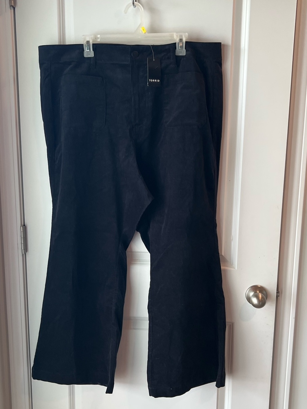 Torrid Black Velveteen high rise Pants. Size 22